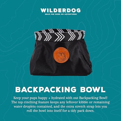 Wilderdog Backpacking Bowl - Holds Food & Water Up to 64oz - Black - Image 3