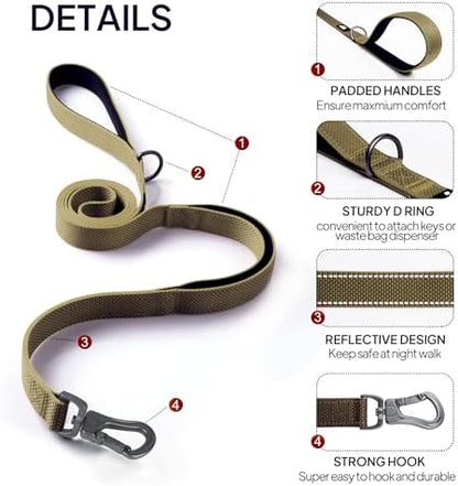 Twoear 6FT 1IN Heavy Duty Dog Leash for Large Dogs with 2 Padded Handles - Image 2