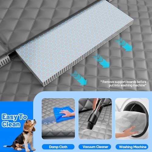Dog Car Seat Cover for Back Seat,Hard Bottom Hammock Hold 400lbs For Cars - Image 6