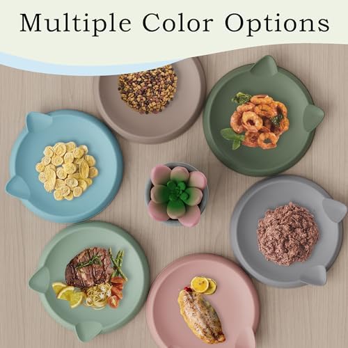 Kitten Food Bowl 2pcs Silicone Cat Bowls Plates for Wet Food - Image 2