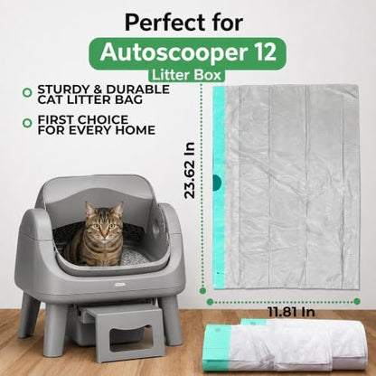 100 Count Cat Litter Bags Compatible with Petpivot Autoscooper 11/12 - Image 2