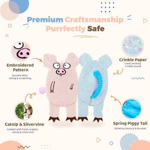 Cat Toys for Indoor Cats, 2 PCS 8000mg A+Natural Catnip Silvervine Crinkle - Image 6