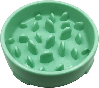 WenYing Slow Feeder Puzzle Dog Bowls, Interactive Bloat Stop Busy Bowl, Food Water Fun Feeding, Non-Slip Anti Choke Healthy Diet Bowls (Green 3)