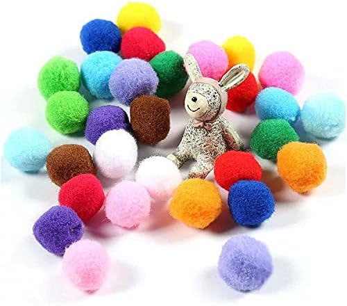 VOVIGGOL 30Pcs 1.3 Inch Cat Toy Balls Soft Kitten Pompom Toys Indoor Cats Interactive Playing Quiet Ball Cats Favorite Toy, Cat Pom Pom Balls for Craft DIY Creative Crafts Decorations (Assorted Color) - Image 5