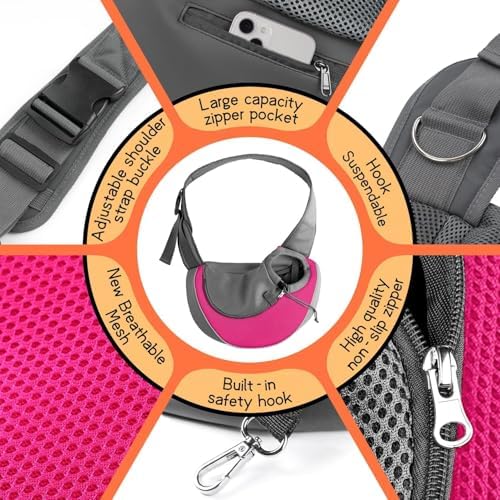 YUDODO Pet Sling Carrier for 10-15 lbs Small Dogs Puppy Crossbody Carrier - Image 4
