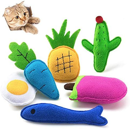 AWOOF Catnip Toys for Indoor Cats, 6 Pack Cat Chew Toys Plush Interactive Cat Kicker Toy for Indoor Kitten Exercise for All Breeds - Image 2