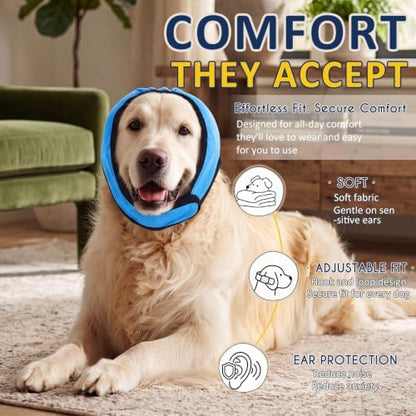 Aliceset 1pcs Dog Ear Muffs, Quiet Ears for Dogs,Blue,M - Image 4