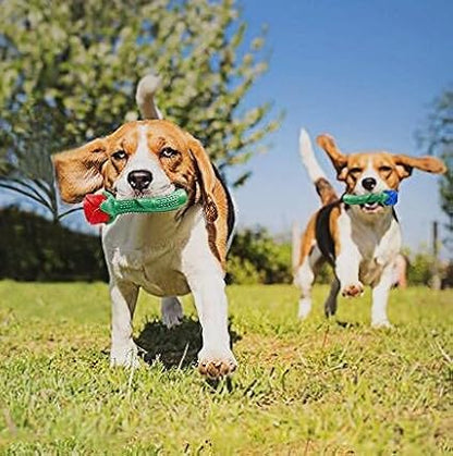Blingbrione Dog Chew Toys for Large Breed Aggressive Chewers,Durable Flower Red Rose Toys Rubber Teething for Small/Medium Punny, Tough Toys for Training Wedding,Interactive Valentine's Day Gift