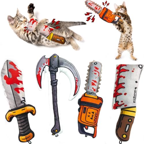 4PCS Catnip Cat Kicker Toys [8000mg Premium Catnip] 7.87 Inches by XIFOWE