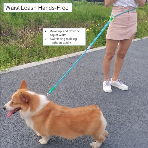 Hands Free Dog Leash,Adjustable Bungee Waist & Crossbody Leash with Comfortable Handle,Heavy Duty Nylon Rope for Small to Large Dogs,Safety Lock for Running,Hiking,Walking (Purple-6ft) - Image 6