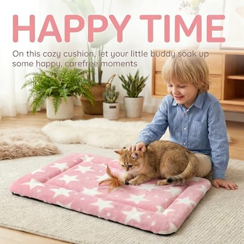 Cat & Dog Bed Mat - Reversible Dog Crate Bed Mats, Soft & Breathable Kennel Pad, Durable Crate Bed for Extra Small Dogs & Cats - Image 7