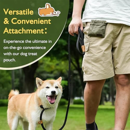 ETIAL Dog Treat Pouch,Portable Puppy Dog Training Treat Bag,Hand Free Dog Walking Bag,Auto Closing Pet Feed Snack Reward Pocket,Dog Food Dispenser for Pet Puppy Travel or Outdoor Use - Image 3