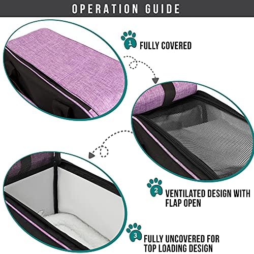 PetAmi Small Dog Purse Carrier with Pockets, Airline Approved, Purple - Image 6