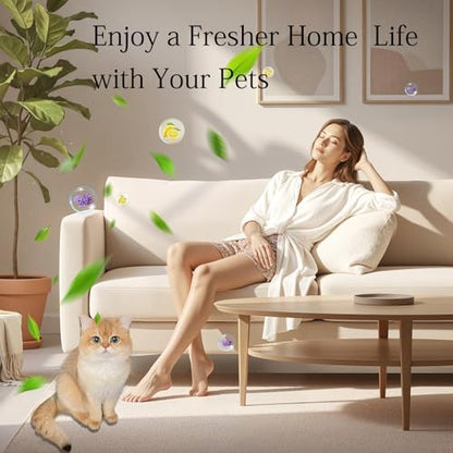 10 PCS Cat Litter Deodorizer Refills Compatible with Whisker OdorTrap Pod,Odor Remover Refills for Litter-Robot 4 Waste Bags & Litter-Robot 3 Waste Drawer, Litter Box Odor Eliminator (Lavender) - Image 6