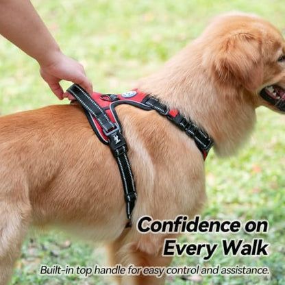 PoyPet No Pull Dog Harness Medium with Front Clip & Neck Release Buckle - Image 6