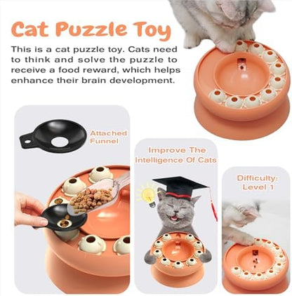 KADTC Cat Puzzle Toy Slow Feeder Bowl for Fast Eater, Kitten Enrichment Toy - Image 5