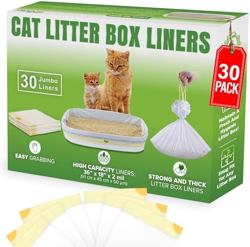 Simply Seniors Cat Litter Box Liners 30 Extra Large Scratch-Resistant Bags by SimplySeniors