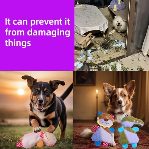Big 5 Pack Dog Squeaky Toy for Keep Them Busy,Multipack Stuffed Crinkle Puppy Dog Toys Bundle,Chewing Dog Toys for Teething,Suitable for Small,Medium,and Large Dogs Breed - Image 6