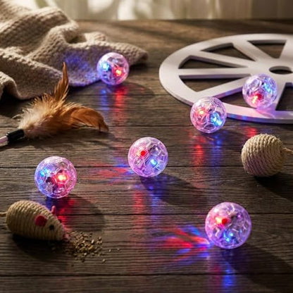 Sratte 1 Pcs Rechargeable Light up Cat Ball Ghost Hunting, Clear - Image 5