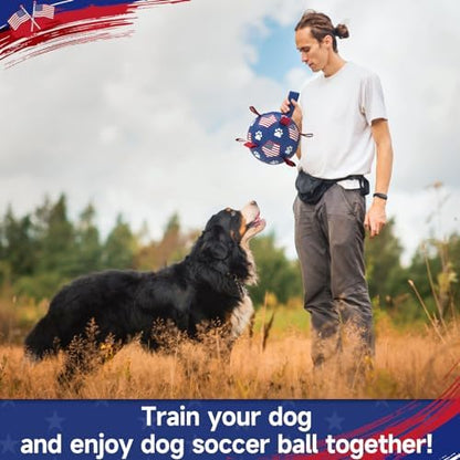 QDAN Dog Balls with Straps, Large Herding Balls for >90lbs Dogs, Soccer Toy - Image 3