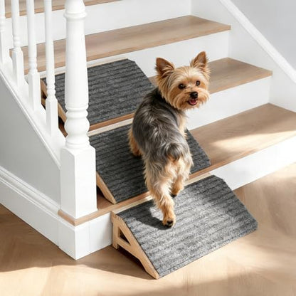Wood Dog Ramp Stairs for Outdoor, Low Angle Dog Ramp for Stairs - Image 4