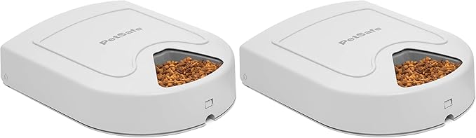 PetSafe Automatic Dog Feeder, 5 Meals, 40 oz Capacity, Plastic, for Dry Food, Multiple Pets (Pack of 2)