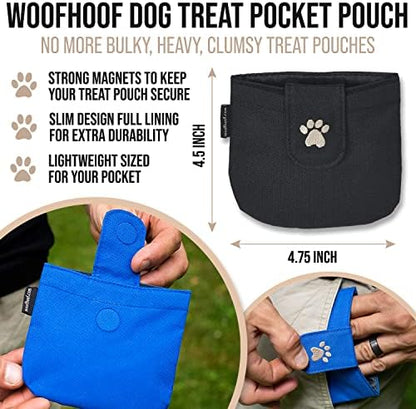 Dog Treat Pouch, Black Pocket Sized Training Reward Pouch - Lightweight Dog Treat Holder with Magnetic Flap for Stability, Perfect Dog Accessories, Made of Durable Nylon, Machine Washable - Image 2