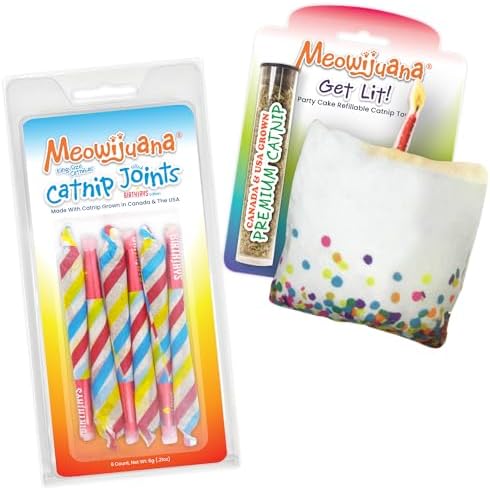 Meowijuana Birthjays Cat Toy Bundle | High Potency Catnip, Plush by Meowijuana
