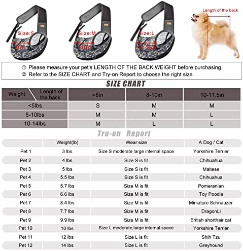 Cuby Pet Dog Sling Carrier for Small Dogs Cats Breathable Mesh Travel Safe Sling Bag Carrier for Dogs Cats Puppy (L, Camouflage) - Image 2