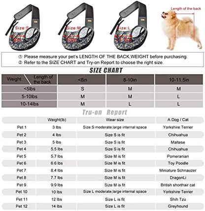 Cuby Pet Dog Sling Carrier for Small Dogs Cats Breathable Mesh Travel Safe Sling Bag Carrier for Dogs Cats Puppy (M Camouflage) - Image 2