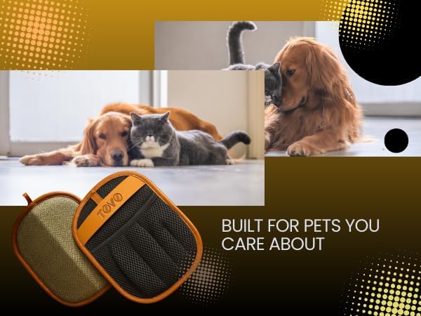 Pet Hair Remover Gloves 2-Pack | Five-Finger Electrostatic Fur & Lint Remover | Cat Hair Remover | Dog Hair Remover Gloves | Couch, Carpet, Car Seats & Laundry | Reusable & Washable
