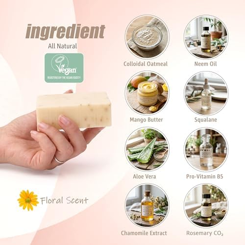Vegan Pet Shampoo Bar for Sensitive Skin, Plant-Based Gentle Formula for Puppies & Dogs with Allergies, Moisturizing 3.5 oz Bar for a Calming First Grooming Experience - Image 3