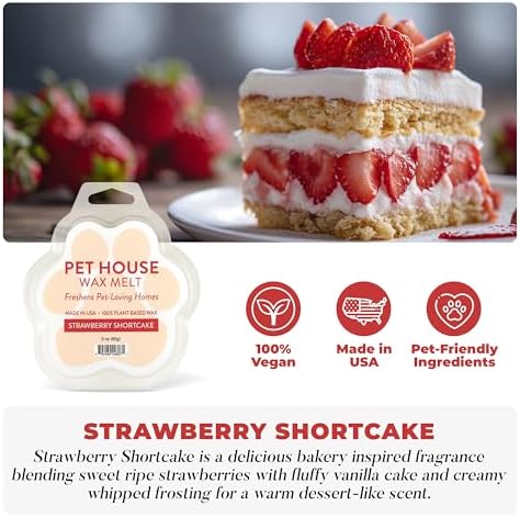 Strawberry Shortcake Scented Wax Melts Plant-Based Wax, 2 Pack Pet House - Image 2