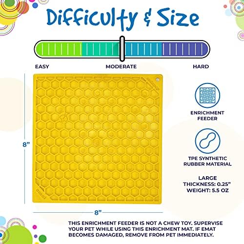 SodaPup Honeycomb eMat – Durable Lick Mat Feeder Made in USA from Non-Toxic, Pet-Safe, Food Safe Rubber for Mental Stimulation, Avoiding Overfeeding, Fresh Breath, Digestive Health, Calming, & More - Image 5