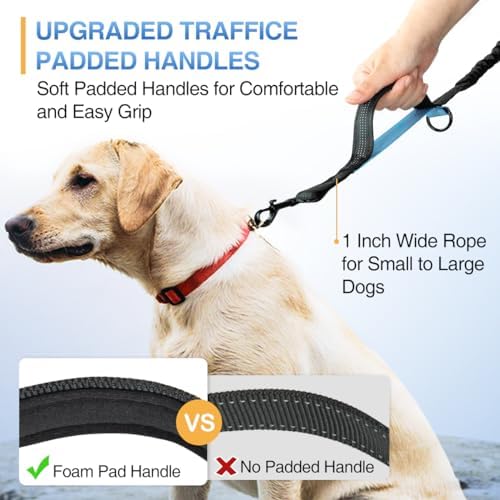 Kytely Hands Free Dog Leash with Zipper Pouch, Wide Padded Waist Dog Running Leash for Medium and Large Dogs, Dual Padded Handles, Retractable Bungee for Walking Jogging Training Hiking - Image 6