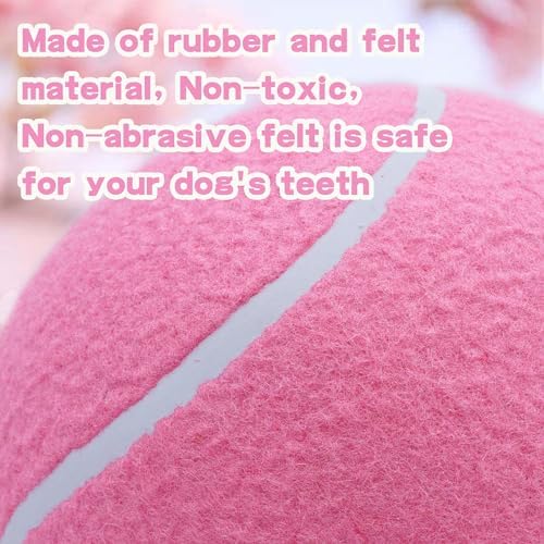 Banfeng Big Tennis Ball for Dogs, Giant Dog Tennis Ball Toy Large Outdoor Sports Gift for Small Medium Large Dog (Pink, 9.5 inch) - Image 4