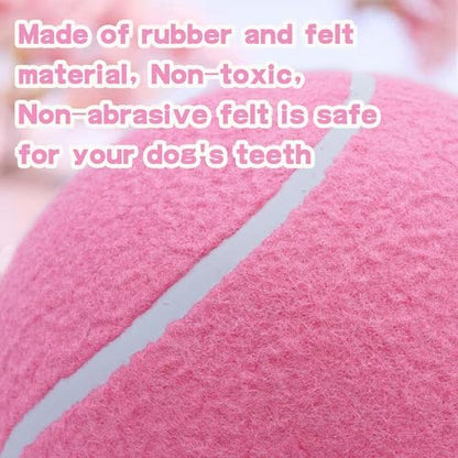 Banfeng Big Tennis Ball for Dogs, Giant Dog Tennis Ball Toy Large Outdoor Sports Gift for Small Medium Large Dog (Pink, 9.5 inch) - Image 4