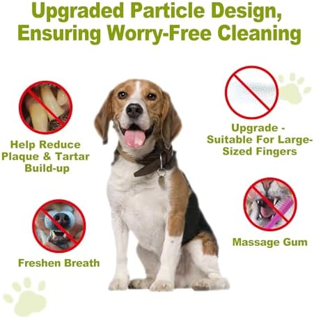 DR.EASY Upgraded Blue Dot Breath Freshener Dental Finger Wipes 80ct for Dog & Cat,Cleaning Pet Teeth Smoothly,Help Wipe Away Plaque&Tartar, No Added Harsh Chemicals No Brush Formula - Image 5