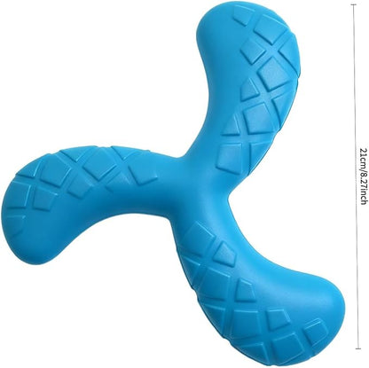 Ultra Durable Y-Shape Dog Chew Toy for Teeth Cleaning - Non-Toxic Rubber Interactive Tug of War & Fetch Toy for Medium & Large Dogs((Blue)