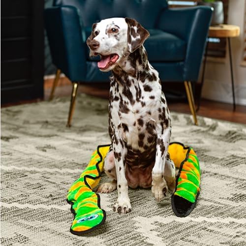 Outward Hound Durablez XX-Large Snake Stuffing-Free Squeaky Plush Dog Toy for Puppies & Dogs - Interactive, Soft Yet Tough, No Mess, Jumbo Squeaker, Long-Lasting Play, 70 inch, Blue - Image 5