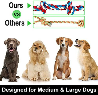Large Dog Chew Toys for Aggressive Chewers, Indestructible Dog Rope Toys - Image 4