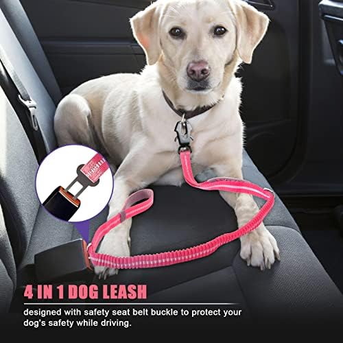 Raipult Tactical Shock Absorbing Bungee Dog Leash Heavy Duty, 4-6ft, Pink - Image 5