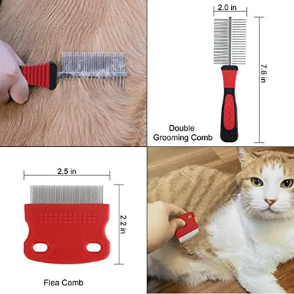 Wisedog Dog Grooming Kit, Reddish-black, 8PCS - Image 3