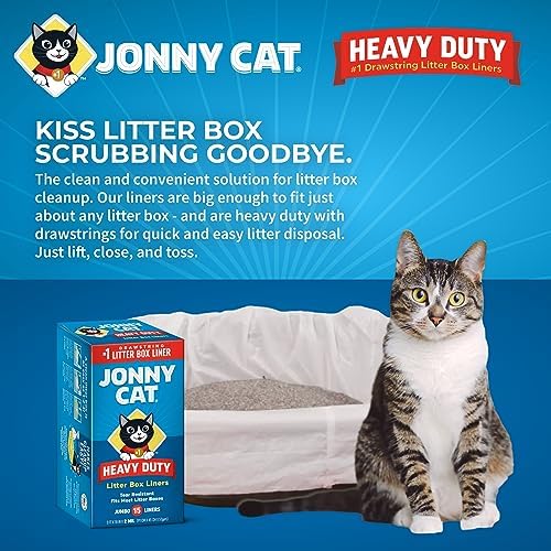 Jonny Cat Litter Box Liners: Heavy Duty - Tear & Leak Resistant - Drawstring Close - Jumbo, 1 Count (Pack of 30) - Image 4