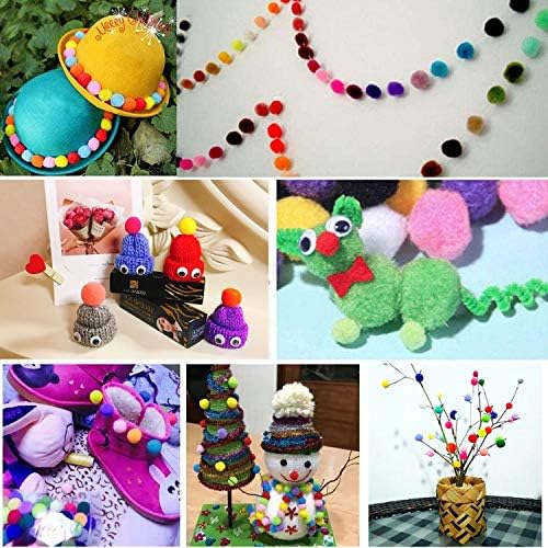 VOVIGGOL 30Pcs 1.3 Inch Cat Toy Balls Soft Kitten Pompom Toys Indoor Cats Interactive Playing Quiet Ball Cats Favorite Toy, Cat Pom Pom Balls for Craft DIY Creative Crafts Decorations (Assorted Color) - Image 7