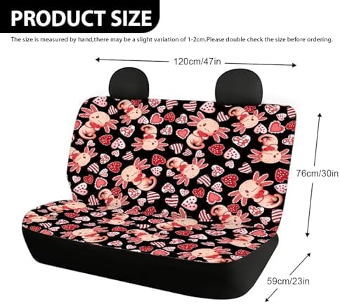 AFPANQZ Axolotl Car Seat Cover for Women Polyester Fabric Protector Accessories Soft Washable Decorations Cloth Backseats Rear Seat Cushion Protection Cream - Image 4