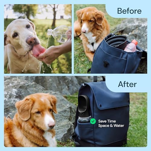 MalsiPree Dog Water Bottle Dispenser - 12 oz Black, Leak-Proof - Image 5