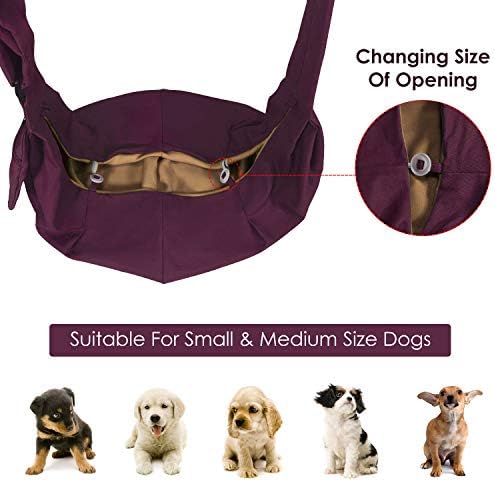SlowTon Dog Carrier Sling - Thick Padded Shoulder Strap Adjustable, WR, L - Image 6