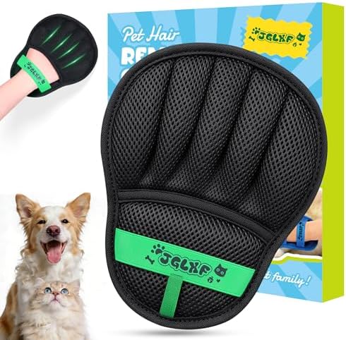 Pet Hair Removal Glove Cat & Dog, Electrostatic Reusable Hair Remover Tool by YourDiamondYourStyle