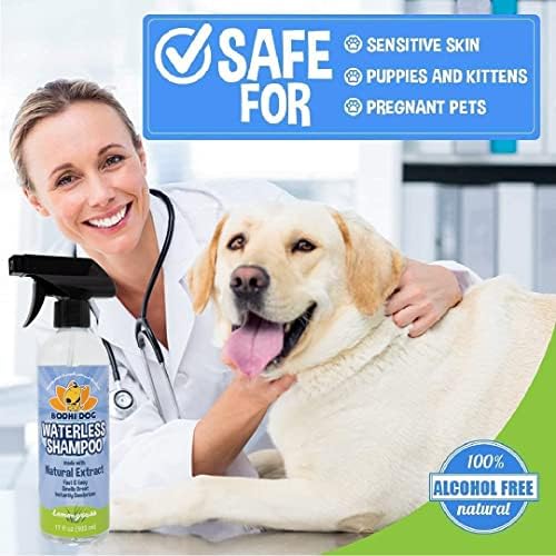 Bodhi Dog Waterless Shampoo for Dogs & Cats - Natural Dry Shampoo, Neutralizes Odor, No Rinse Needed, Safe for All Breeds - Made in USA - Lemongrass Scent (17 Fl Oz) - Image 5